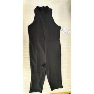 NWT Wild Fable ButterBliss Black Sleeveless Jumpsuit Women XL Mock Neck Bodysuit